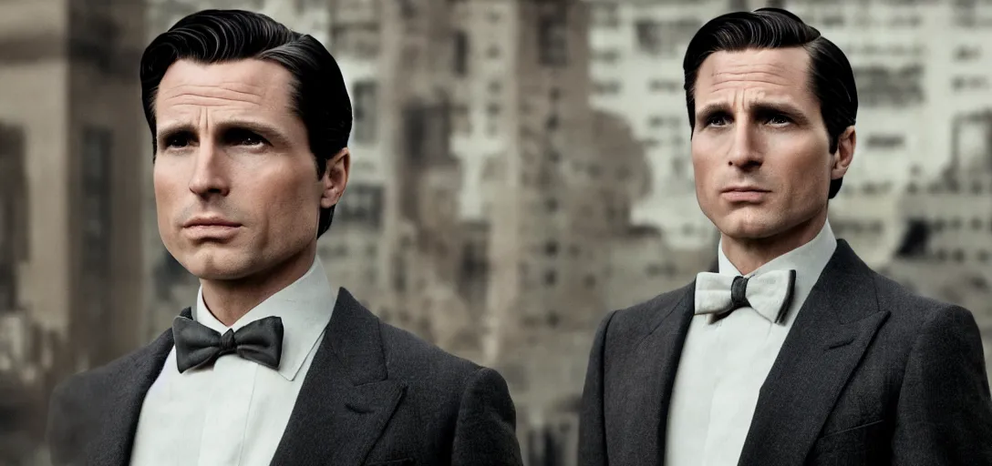 Image similar to a very high resolution image from a new movie. bruce wayne potrait. photorealistic, photography, directed by wes anderson