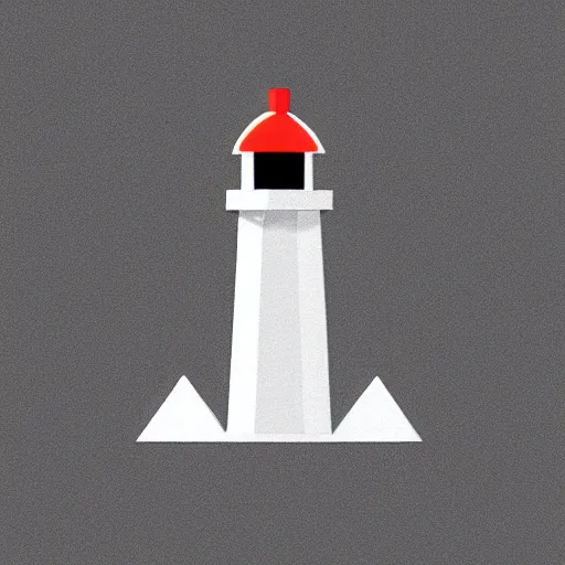 Prompt: isometic low poly lighthouse on white background