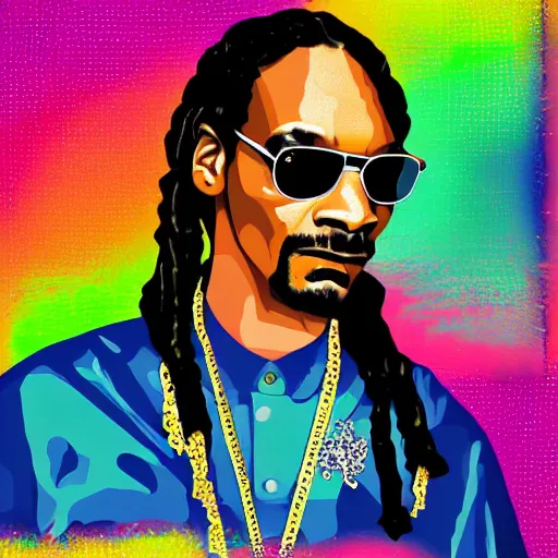 Prompt: snoop dog WPAP