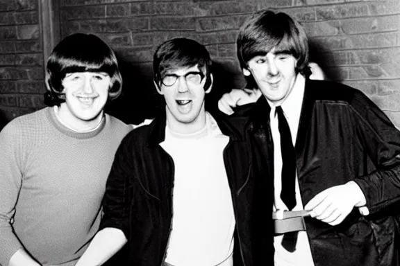 Image similar to steve o meeting the beatles