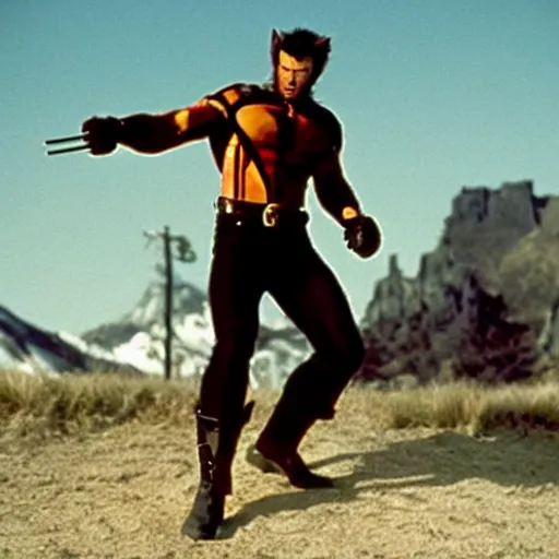 Prompt: Still of Clint Eastwood as Wolverine in the 1978 X-Men movie