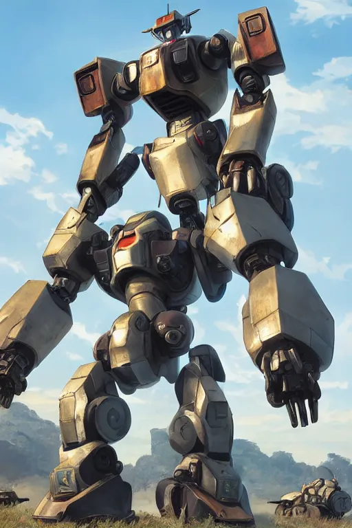 Image similar to mechwarrior 5 : mercenaries mech megaman transformer robot boss tank engine game octane render, 4 k, hd 2 0 2 2 3 d cgi rtx hdr style chrome reflexion glow fanart, global illumination ray tracing hdr fanart arstation by ian pesty by jesper ejsing pixar and disney unreal zbrush central hardmesh