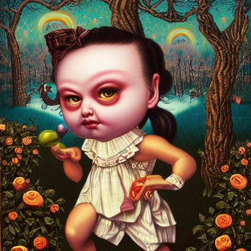 Image similar to out of context painting by Mark Ryden and Todd Schorr highly detailed