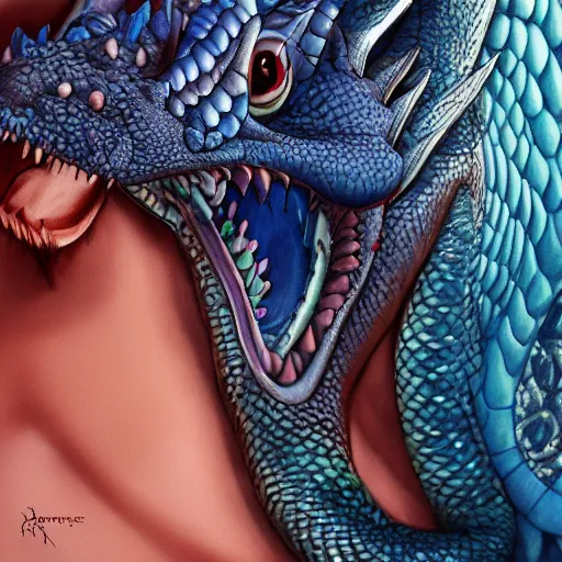 realistic dragon drawings in color