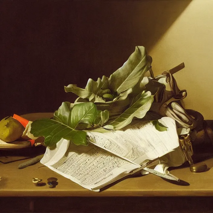 Image similar to still life painting of master sword and greenery by pieter claesz, oil on canvas, strong lighting, highly detailed, hyper realism, golden hour, god rays, hd, 4 k