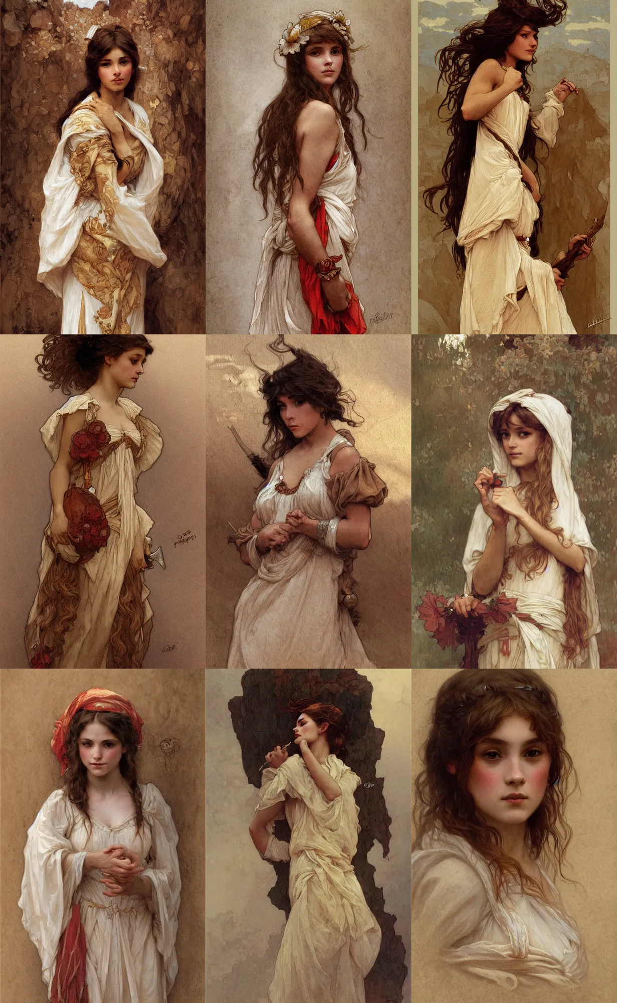 Prompt: girl traditional corsican, intricate, highly detailed, artstation, illustration, jurgens, rutkowski, mucha, bouguereau