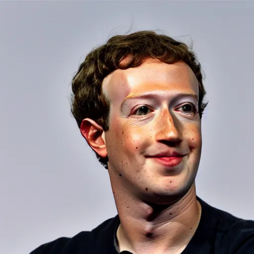 Image similar to half mark zuckerberg melting into a pile of goo