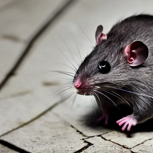 Image similar to 8 k uhd rats man stealth, half, cursed, sewer, animals, bizzare, weird, endangered, highly details content