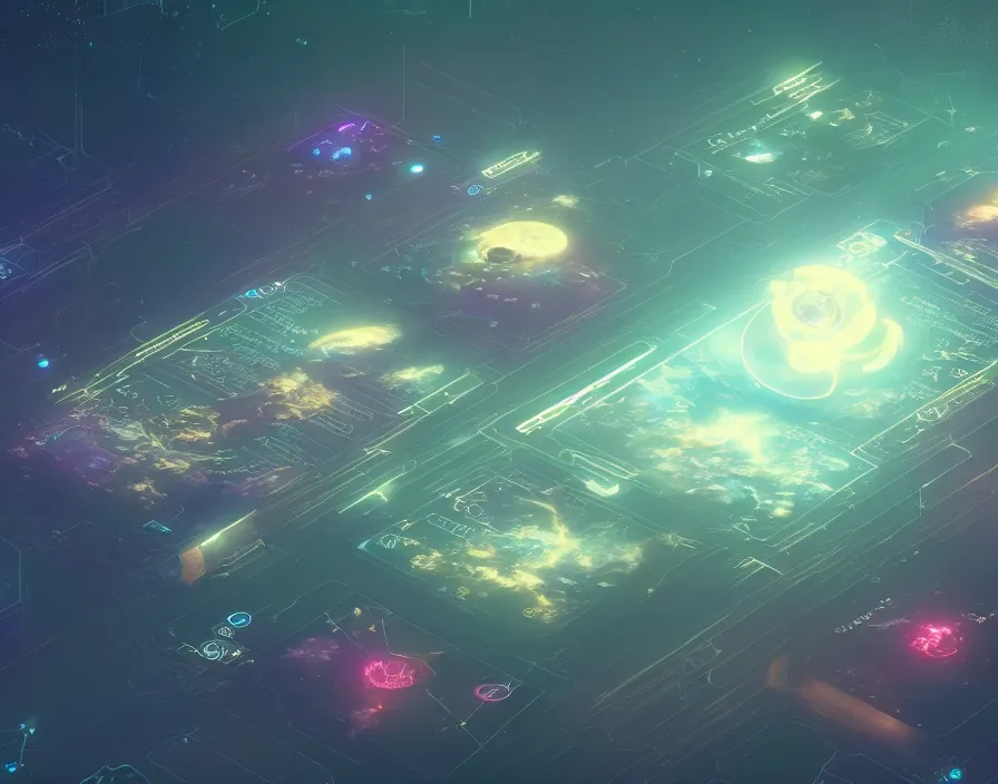 Prompt: beautiful render of futuristic user interface for viewing starcharts, tarot by victo ngai and andreas rocha and greg rutkowski, trending on artstation, unreal engine, 8 k hd wallpaper, kitbash, game assets, asset pack