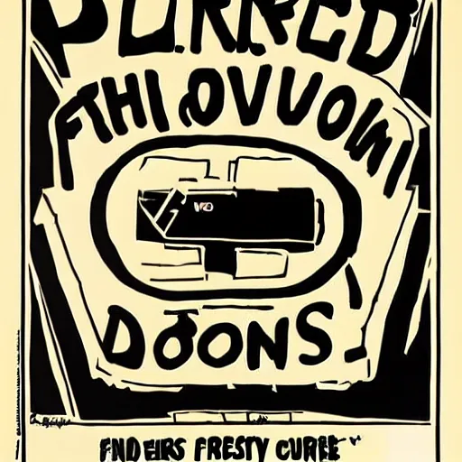 Prompt: an advertisement for the first and foremost album, an album cover by Emory Douglas, featured on flickr, private press, concert poster, groovy, lowbrow