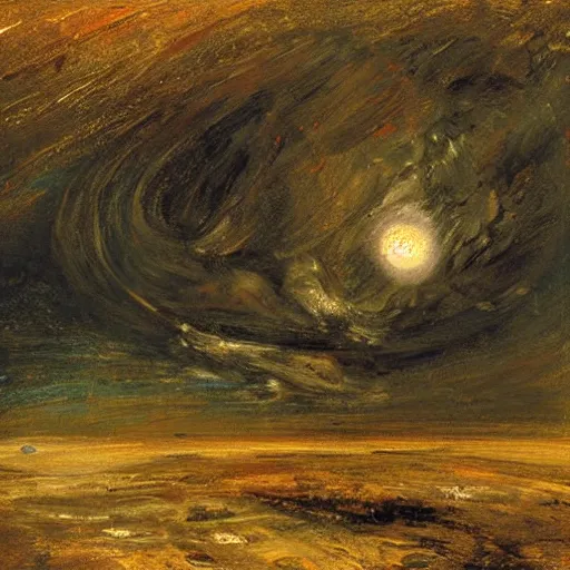 Prompt: Liminal space in outer space by John Constable