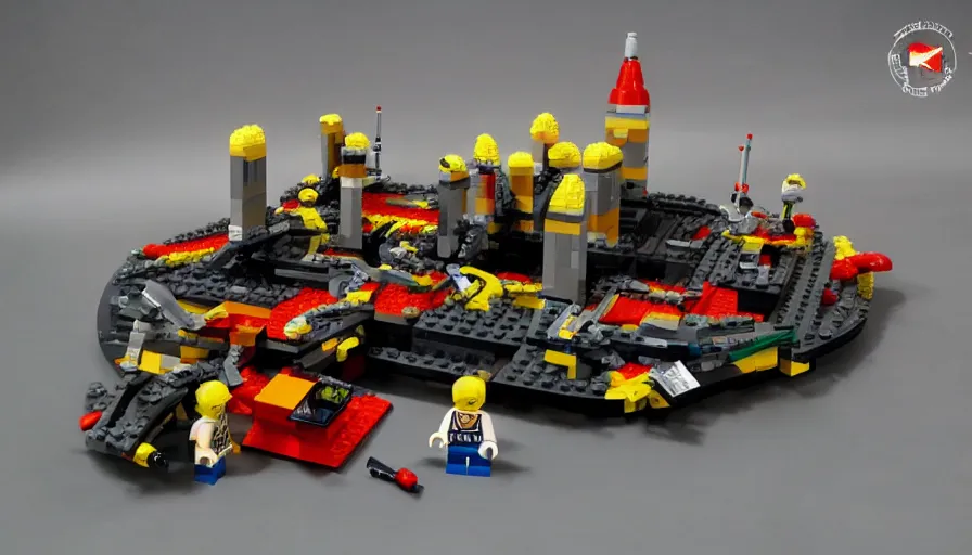 Image similar to lego nuclear explosion, 8K