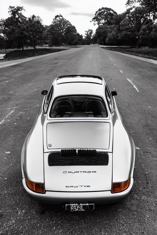 Image similar to Photo of a beautiful model sitting on the hood of a silver Porsche 911 Carrera 3.2, daylight, dramatic lighting, award winning, highly detailed, fine art photography