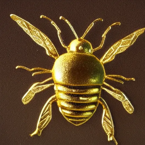 Prompt: portrait of a 3d bee made of metal, shiny, playing guitar onstage like John Lennon