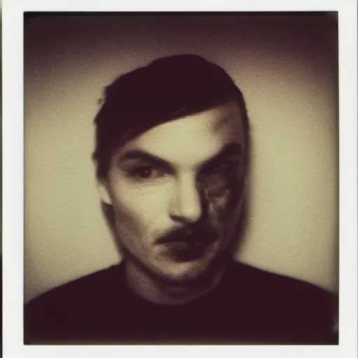 Prompt: polaroid vampire face shot by Tarkovsky