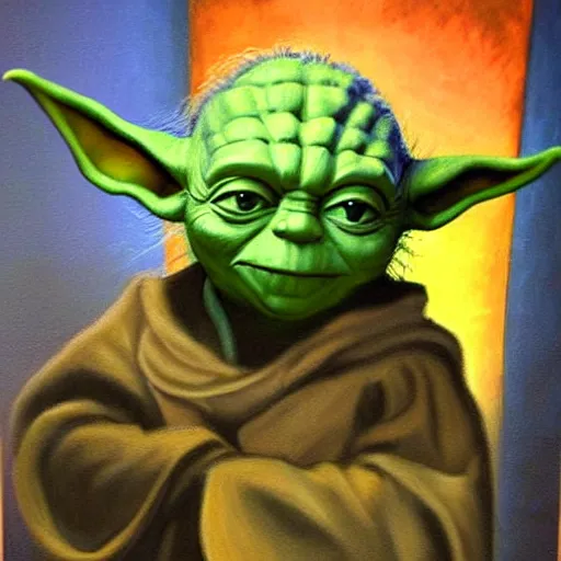 Prompt: Yoda in a painting by John James Audobon