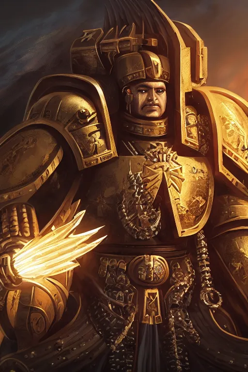 Image similar to queen portrait heros warhammer 4 0 k horus heresy fanart - the primarchs emperor by johannes helgeson animated with vfx concept artist & illustrator global illumination ray tracing hdr fanart arstation zbrush central hardmesh 8 k octane renderer comics stylized