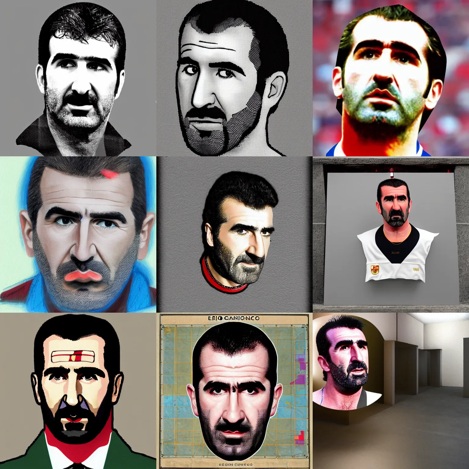 Prompt: a normal maps of Eric Cantona