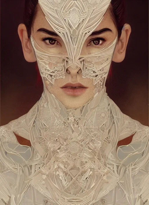 Image similar to symmetry!! joe taslim, machine parts embedded into face, intricate, elegant, highly detailed, digital painting, artstation, concept art, smooth, sharp focus, illustration, art by artgerm and greg rutkowski and alphonse mucha, 8 k