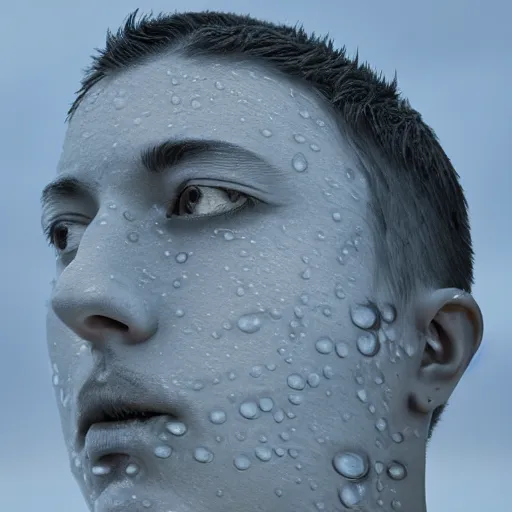 Prompt: a water manipulation sculpture in the shape of a human head, on the ocean water, cinematic, in the style of johnson tsang, long shot, hyper detailed, hyper realistic, ray tracing, 8 k resolution, sharp focus, realistic water, artstation