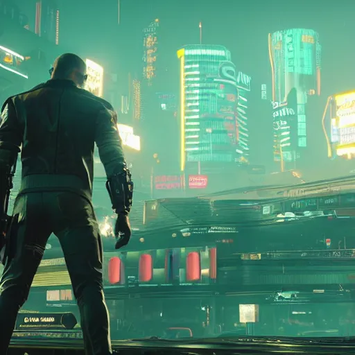 Image similar to g - man with augmentations cyberpunk 2 0 7 7