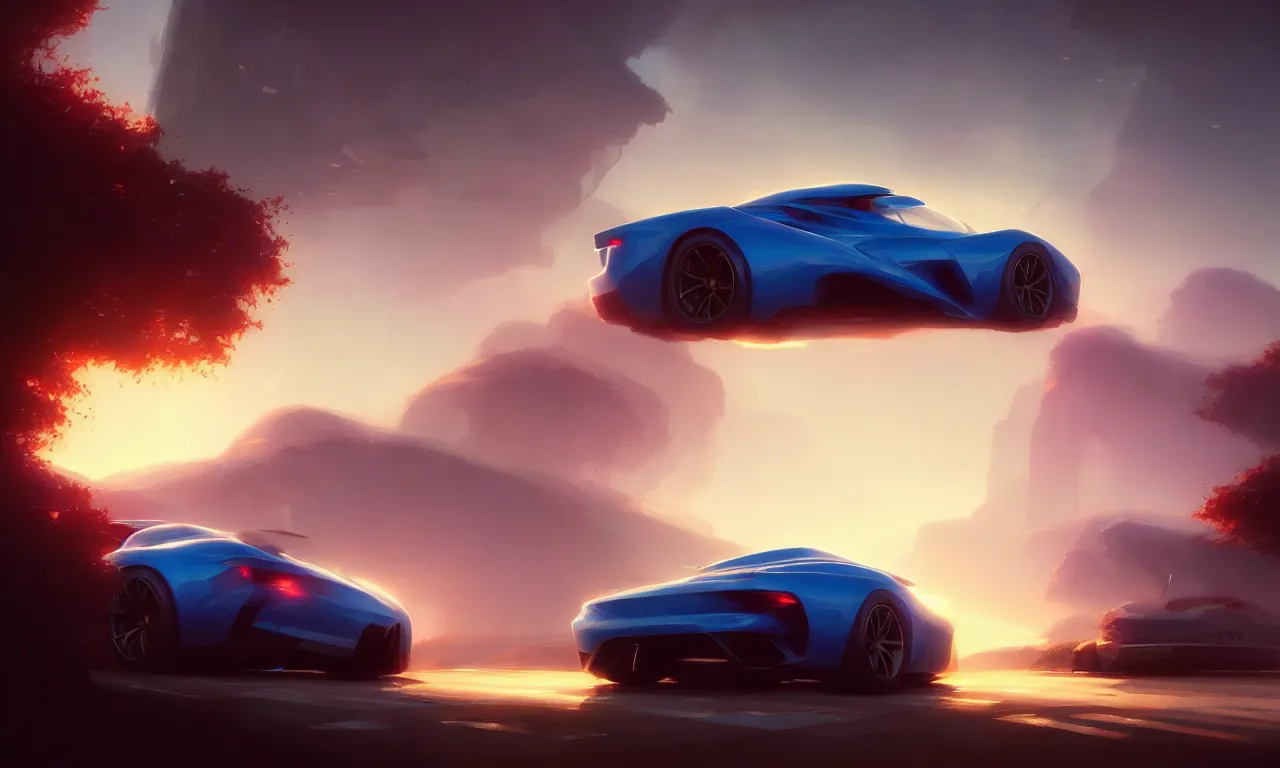 Prompt: Super car, concept art, low angle, high detail, warm lighting, volumetric, godrays, vivid, beautiful, trending on artstation, by Jordan grimmer, huge scene, grass, art greg rutkowski