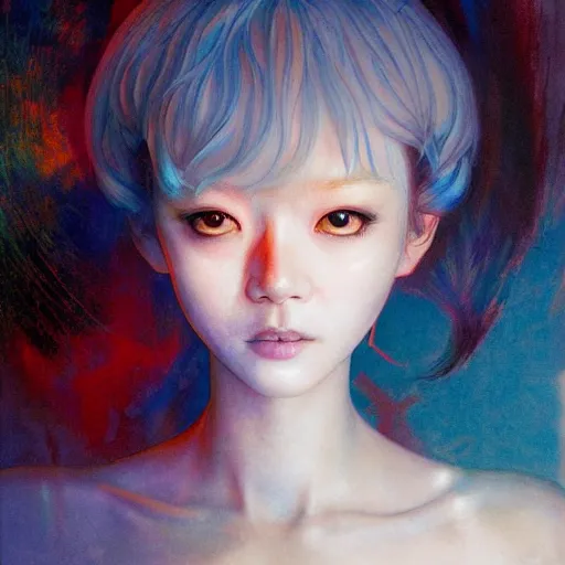 Image similar to prompt : portrait soft light painted by james jean and katsuhiro otomo, magical eyes, inspired by sailor moon anime, smooth face feature, intricate oil painting, high detail, sharp high detail, manga and anime