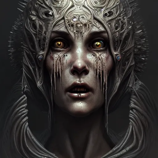 Image similar to terrifying unholy crying ghost, very detailed face, detailed features, fantasy, circuitry, explosion, dramatic, intricate, elegant, highly detailed, digital painting, artstation, concept art, smooth, sharp focus, illustration, art by Gustave Dore, octane render