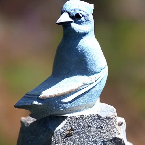 Image similar to stone statue of a bluejay