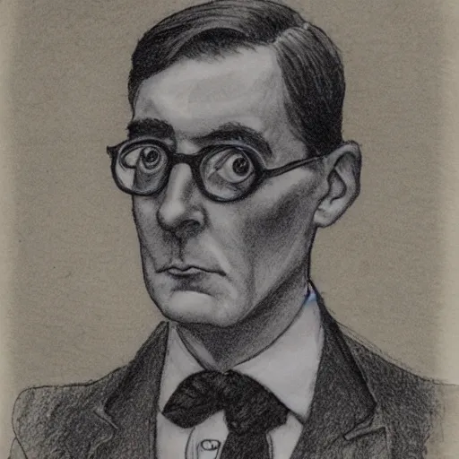 Image similar to jacob rees - mogg as a haunted edwardian pencil, studio lighting