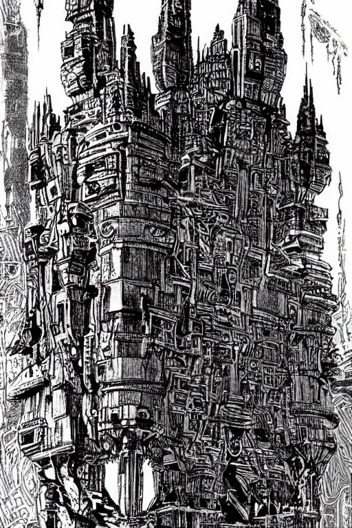 Image similar to castle by Philippe Druillet