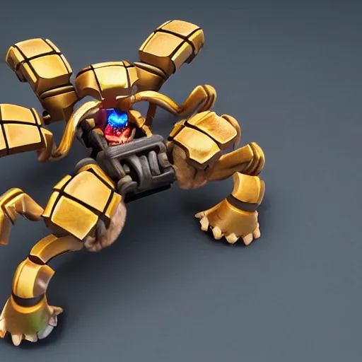 Image similar to a clash royale unit of a mechanical scorpion