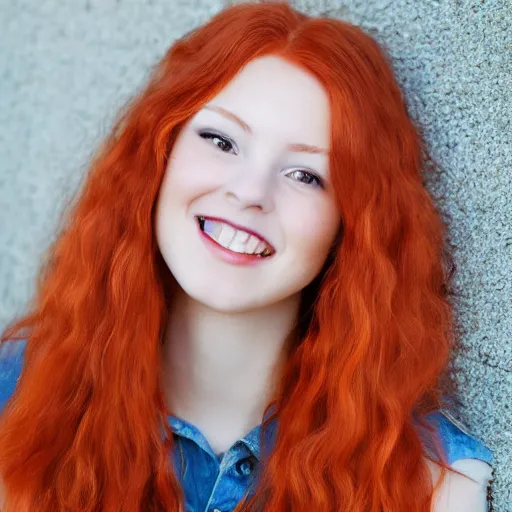 Prompt: a beautiful young woman with strawberry blonde hair