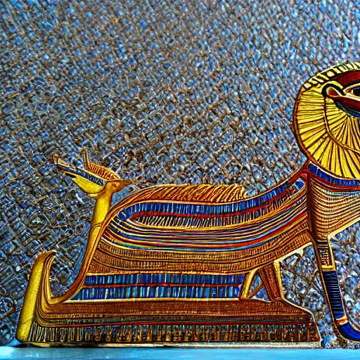 Image similar to An Egyptian Pharaoh on his chariot, awe inspiring, mystical Egypt, Egypt, Gel Pen, 35mm, Kodak Gold 200, DOF, Field of View, Dichromatism, Multiverse, Divine, insanely detailed and intricate, hypermaximalist, elegant, ornate, hyper realistic, super detailed:: watermark::-0.3 blurry::-0.3 cropped::-0.3 blur::-0.3 blurry::-0.3 out of focus::-0.3 by Charlie Bowater, by David Mann, by Fernando Botero