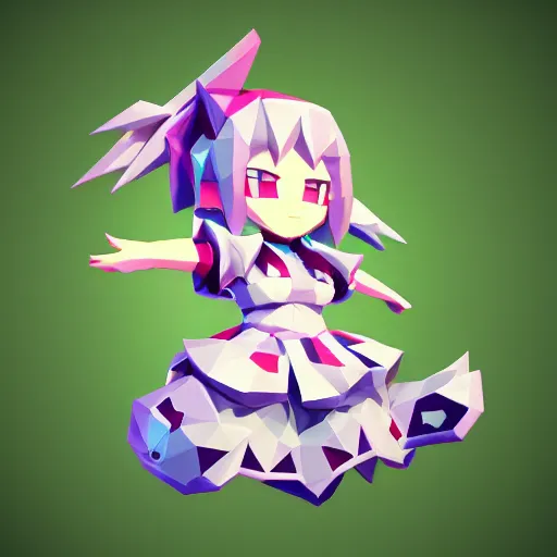 Prompt: ultra low poly modelling, clean graphics, isometric view, 1 6 bit colors, from touhou, made in rpg maker, fat chibi grey cat, volumetric lighting, fantasy, intricate, hyper realistic, by riot games, league of legends, backlit