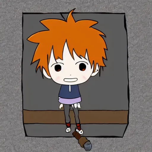 Image similar to chibi scruffy ginger boy, twitch streamer, studio ghibli,