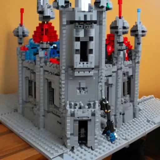 Image similar to castle greyskull made out of legos