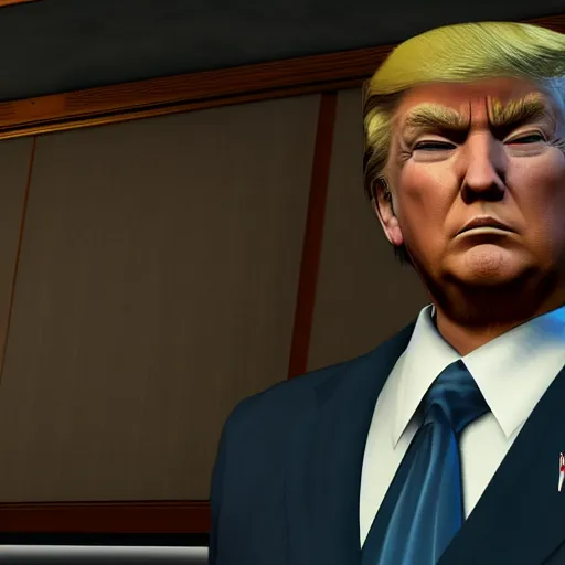 Image similar to Donald Trump in Yakuza 0, 8K