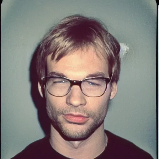 Image similar to jeffrey dahmer in hollywood street, polaroid photo, perfect photo, photo pinterest