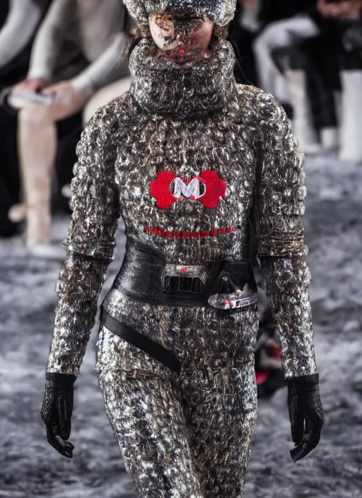 Image similar to hyperrealistic and heavy detailed moncler runway show of x - men, leica sl 2 5 0 mm, vivid color, high quality, high textured, real life