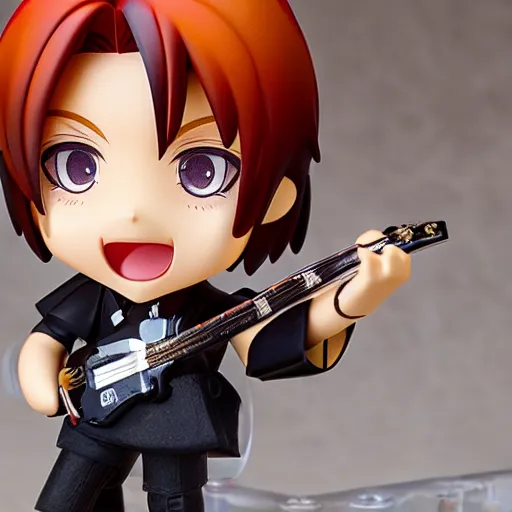 Prompt: wlvis presley as nendoroid on stage, 8 k hd dof, kodak film,