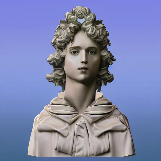 Prompt: baroque vaporwave statue, trending on art station, 4k UHD, 8k, painting illustration, high detail, rendered in unreal engine