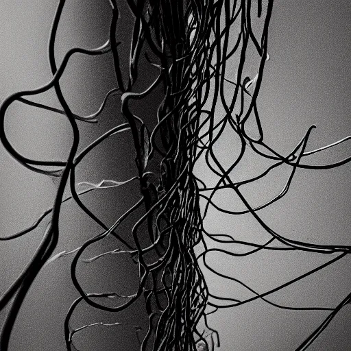 Prompt: tendrils of a climber, award winning black and white photography