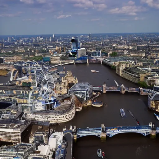 Image similar to Looking down at London from the top of the London Eye