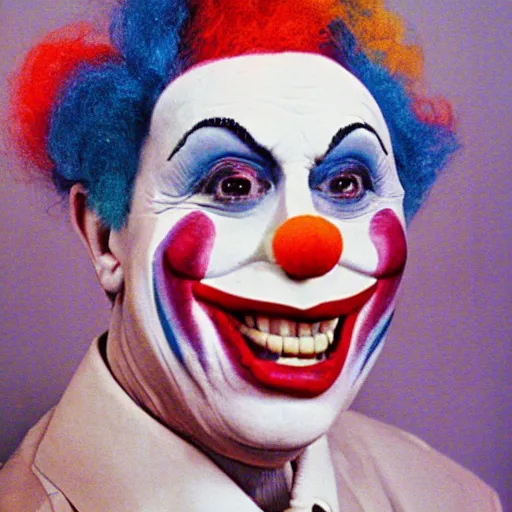 Image similar to president clown, photography from 1 9 8 0