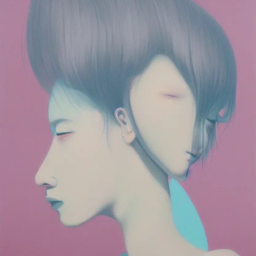Prompt: neo - pop fine art figurative painting by yoshitomo nara in an aesthetically pleasing natural and pastel color tones, modern western pop culture influences