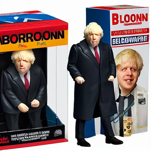 Prompt: an action figure of boris johnson figurine, detailed product photo