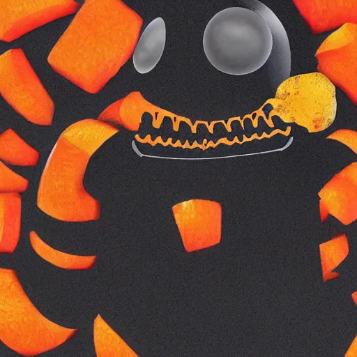 Image similar to the iron giant with orange peel texture, realistic, render