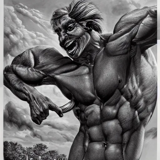 Image similar to beautiful lifelike painting of a centaur centaur centaur chimera tom cruise torso, hyperreal detailed facial features and uv lighting, art by ed roth and basil wolverton