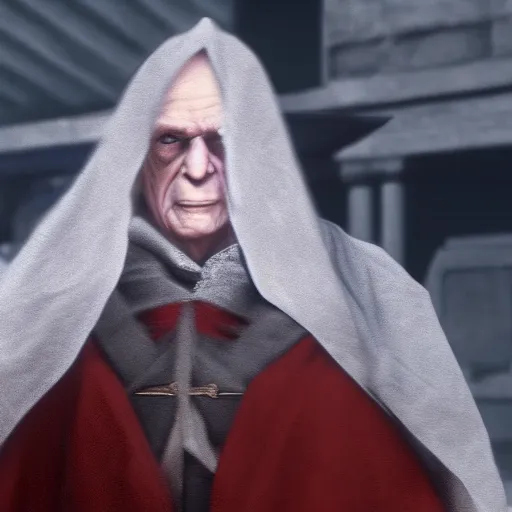 Prompt: Film still of Emperor Palpatine, from Red Dead Redemption 2 (2018 video game)